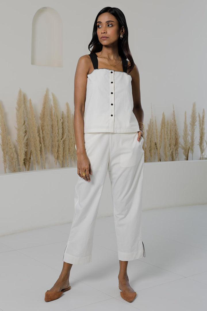 Shiro Kuro Sleeveless Button Down Top