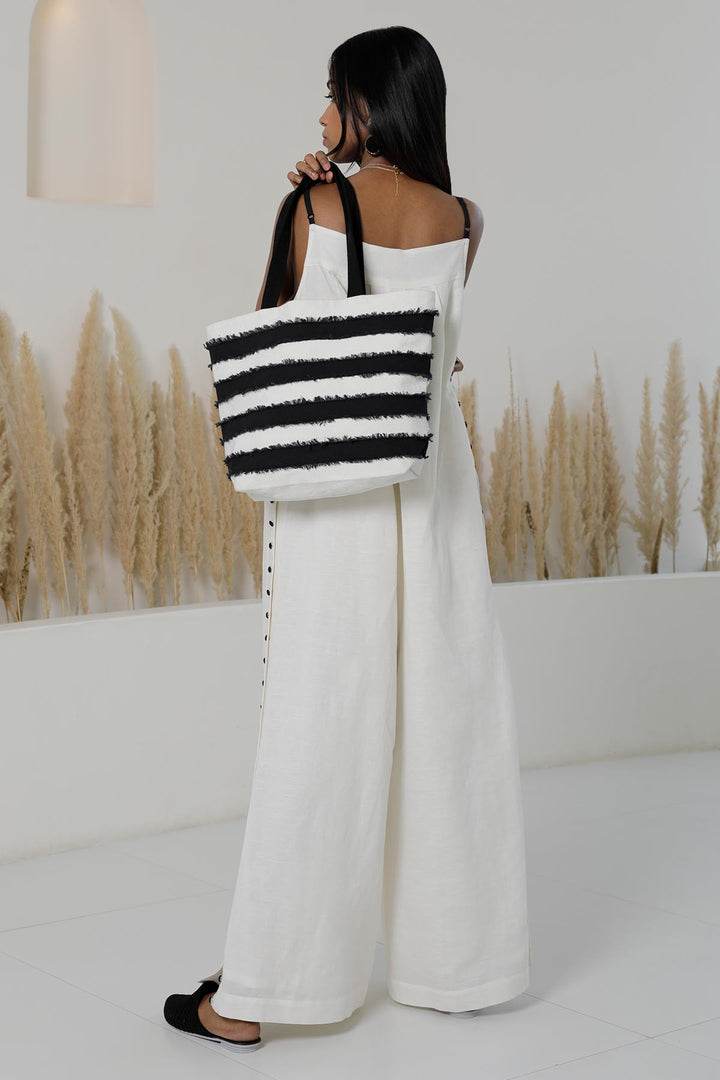 Shiro Kuro Stripe Tote Bag