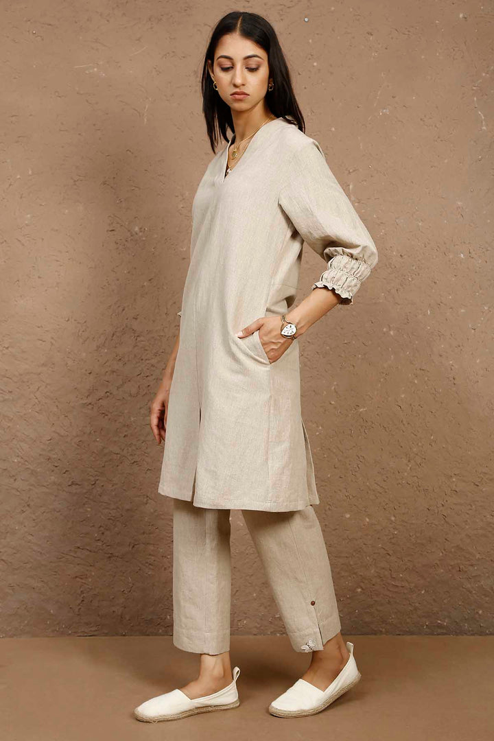 Terra Beige Tunic Co-ord Set