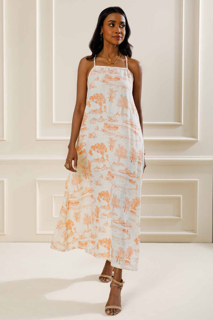 SIENNA TOILE CROSS-BACK DRESS