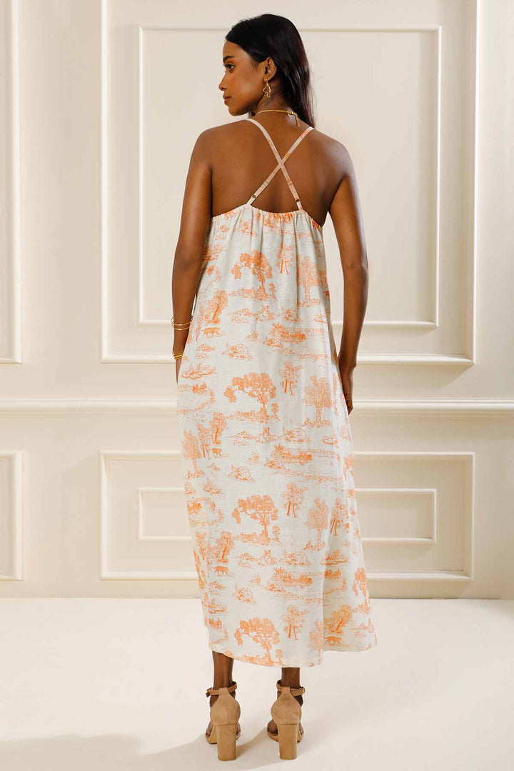 SIENNA TOILE CROSS-BACK DRESS