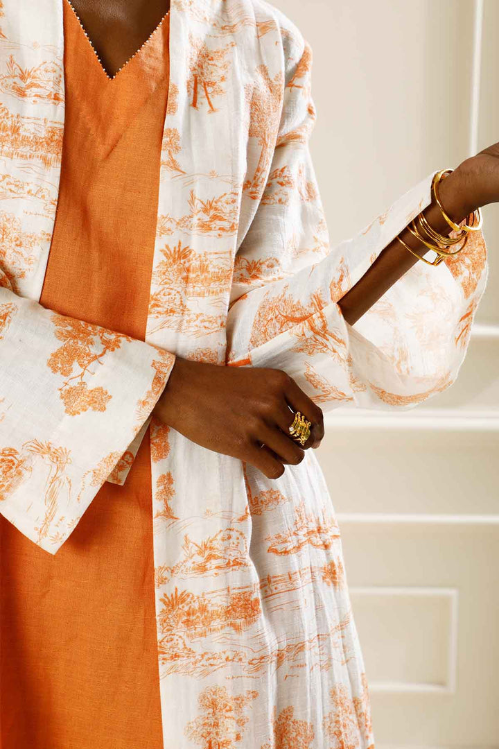 SIENNA TOILE PRINTED OVERLAY
