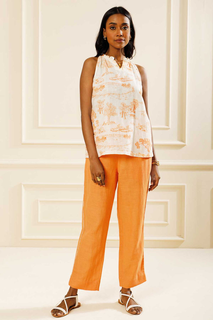 SIENNA TOILE PRINTED TOP