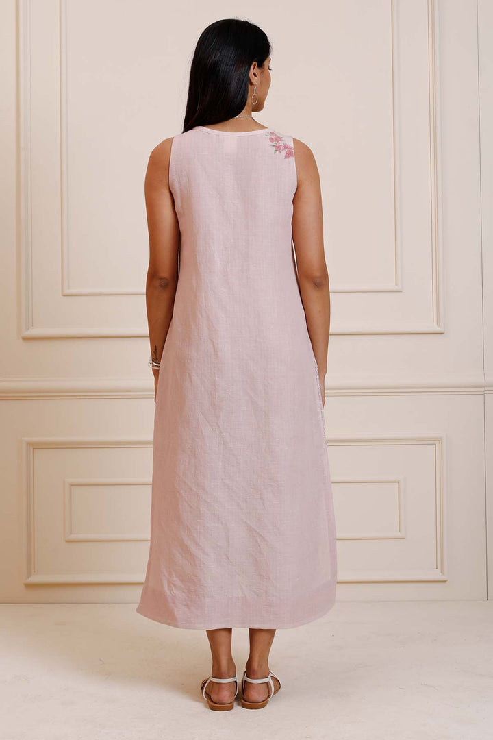 Summer Bougainvillea Printed Long Dress