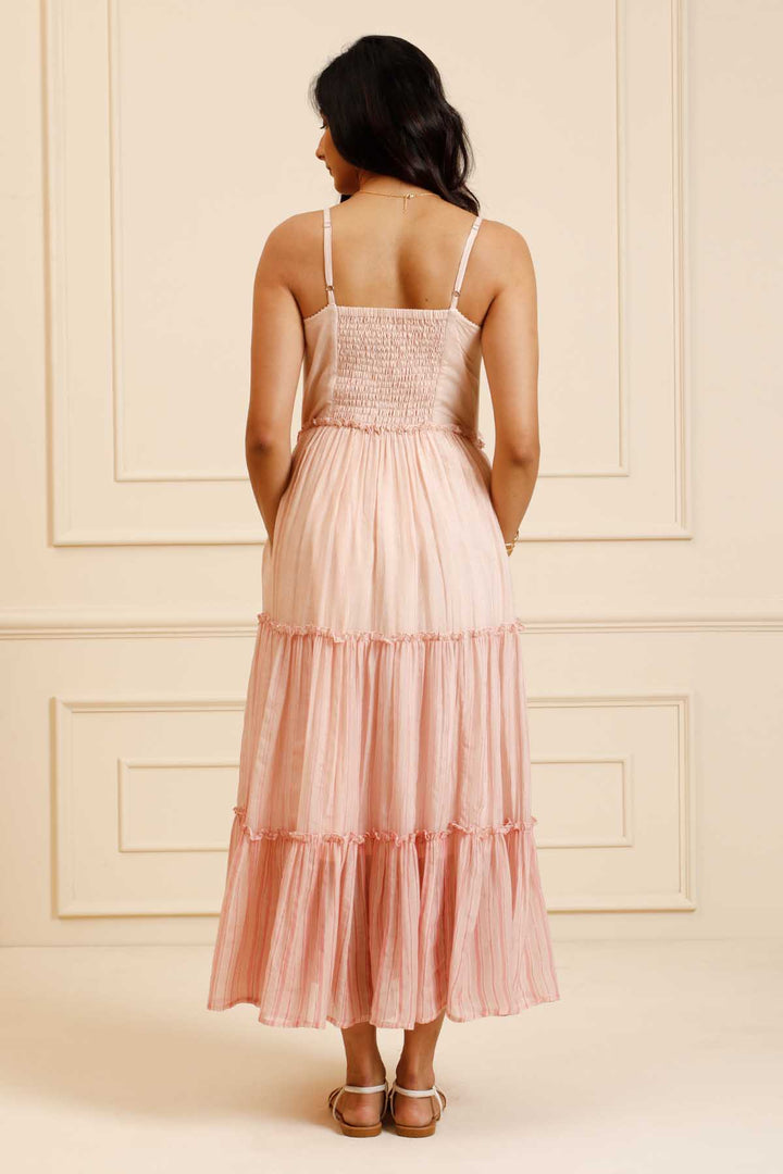 Summer Bougainvillea Tiered Dress