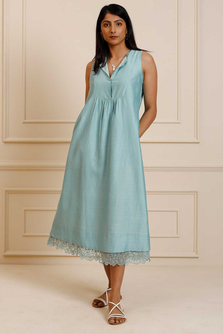 Summer Aqua Midi Dress