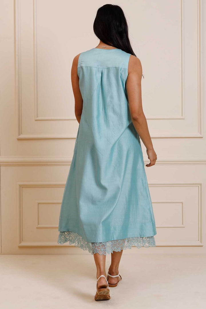 Summer Aqua Midi Dress