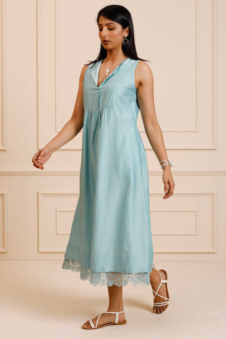 Summer Aqua Midi Dress