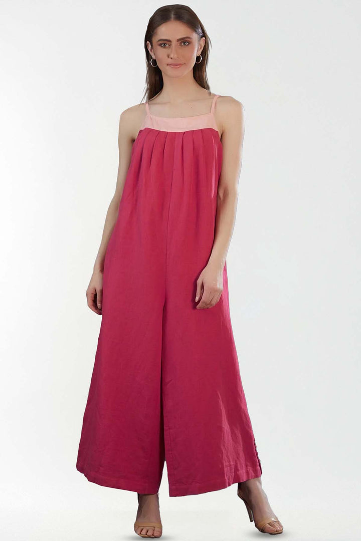 Blush Side Button Jumpsuit