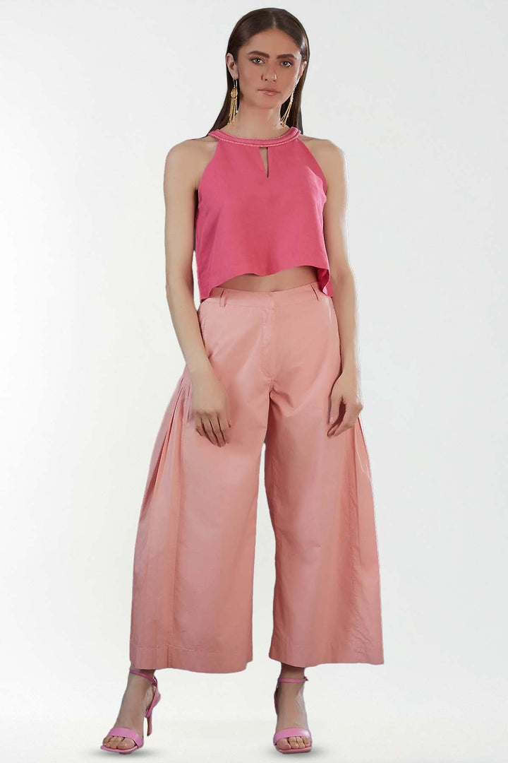 Blush Side Pleated Pants
