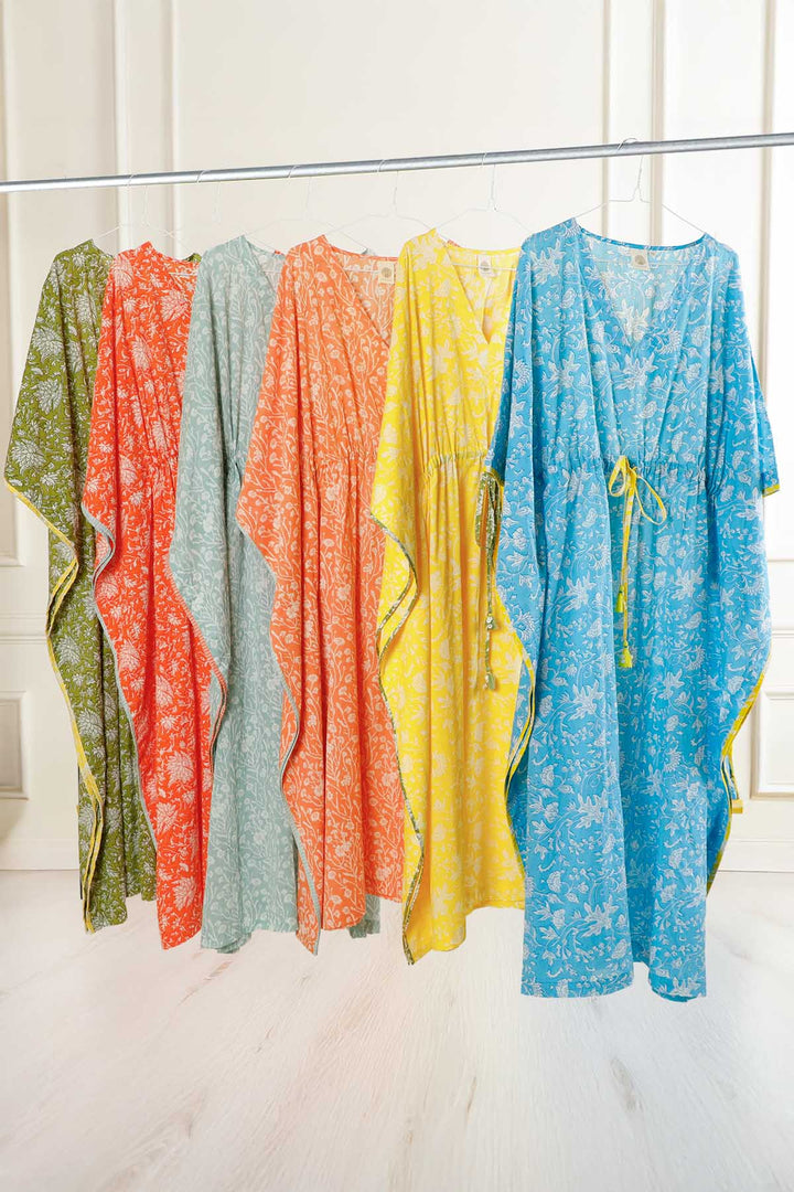 Blue Sangria Floral Kaftan