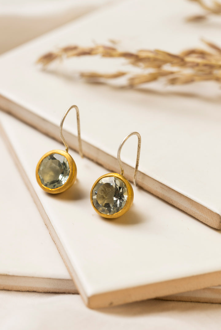 Green Amethyst Earrings