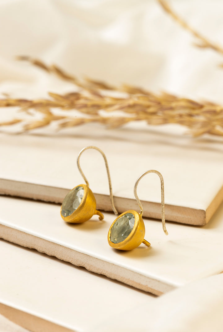 Green Amethyst Earrings