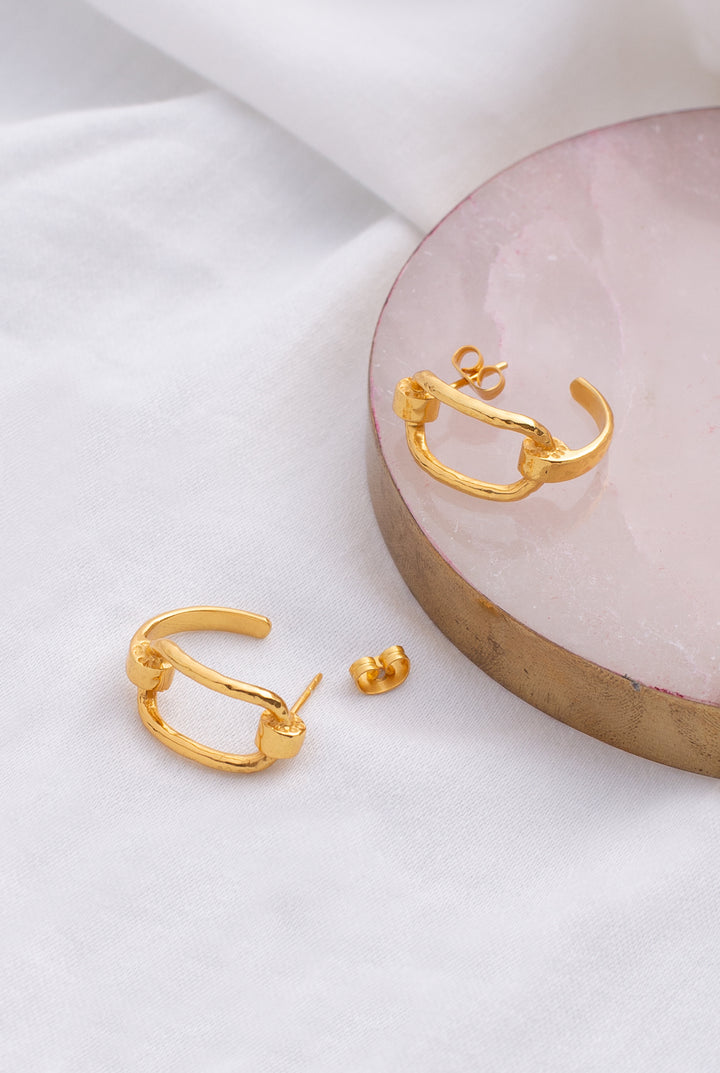 The Golden Twist Earrings