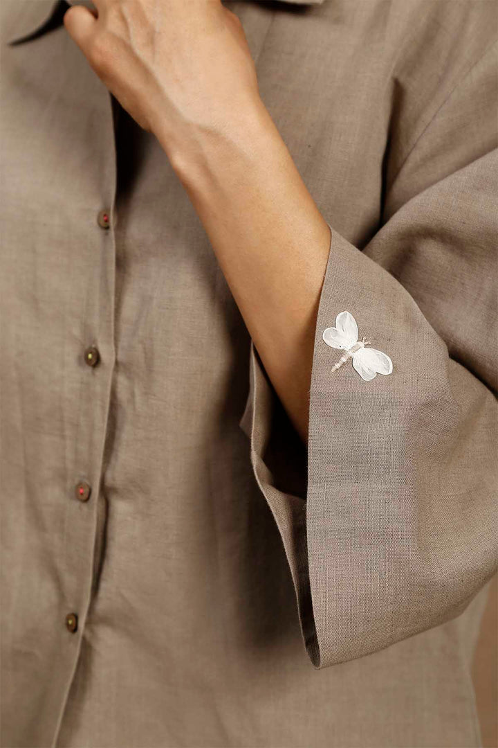 Terra Button Down Boxy Shirt