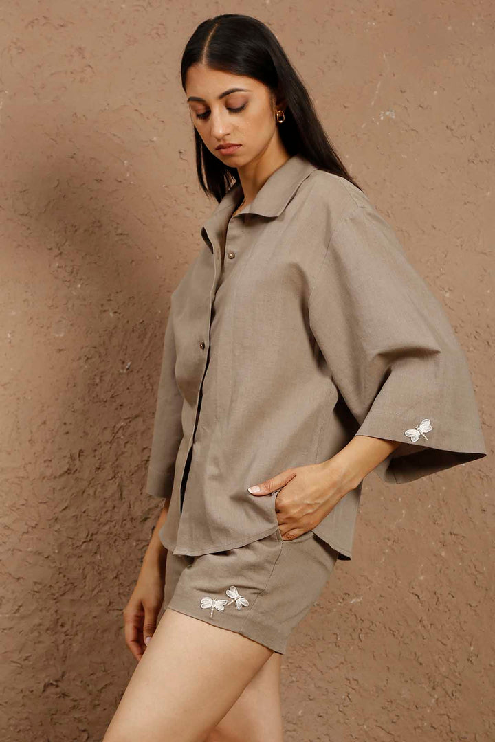 Terra Button Down Boxy Shirt