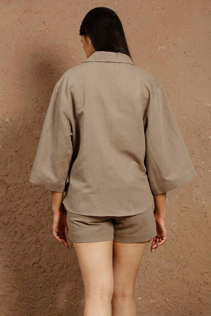 Terra Button Down Boxy Shirt