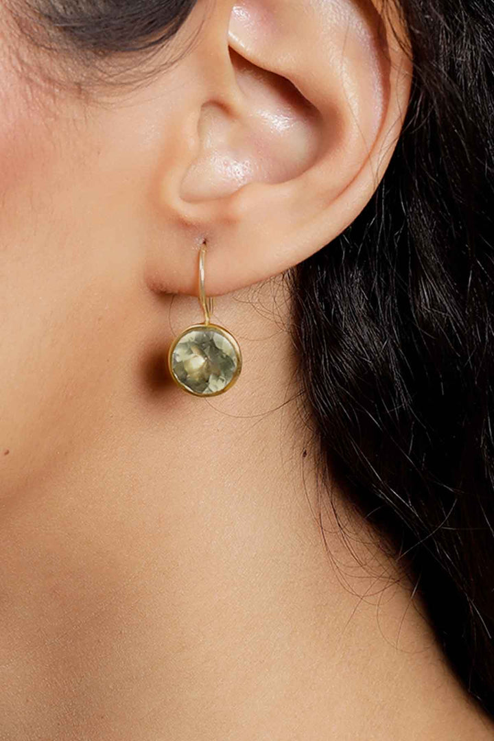 Green Amethyst Earrings