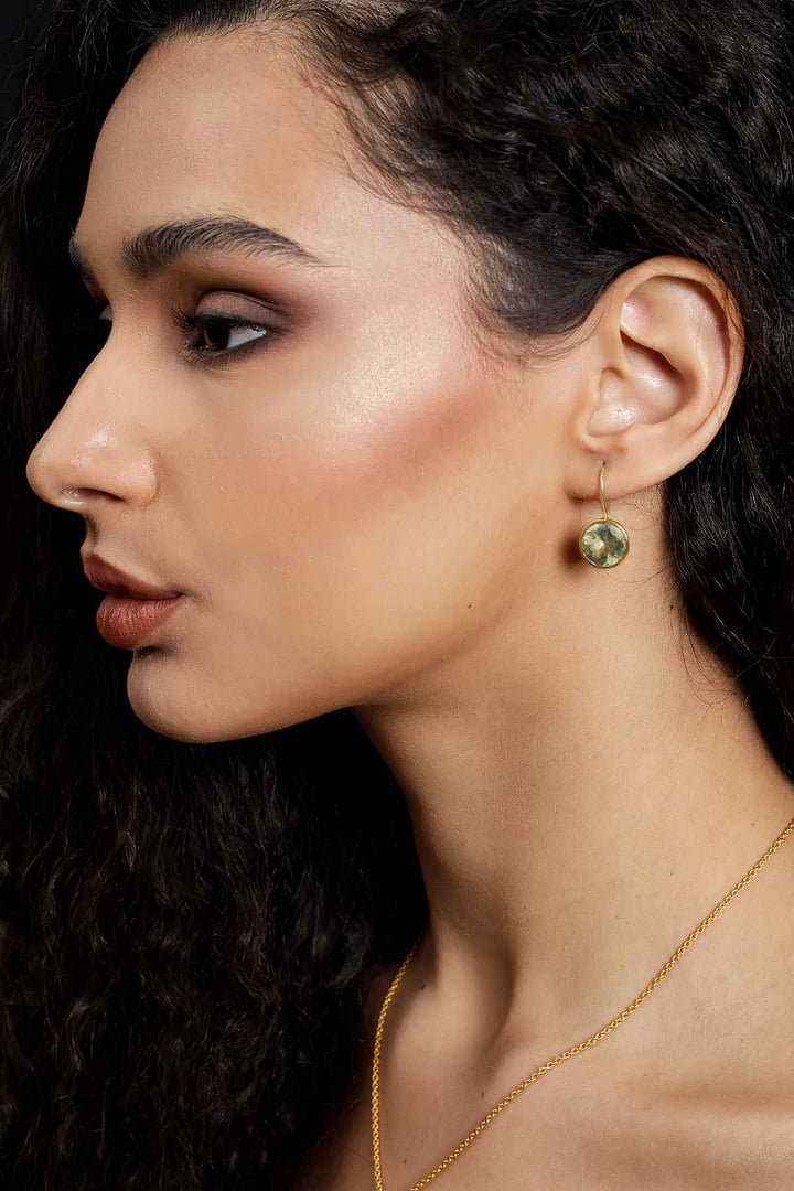 Green Amethyst Earrings