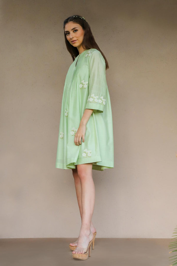 April Pintuck Detail Dress