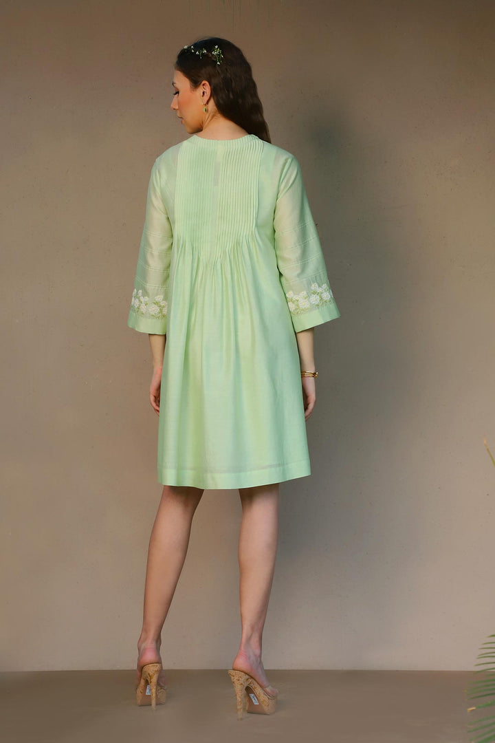 April Pintuck Detail Dress
