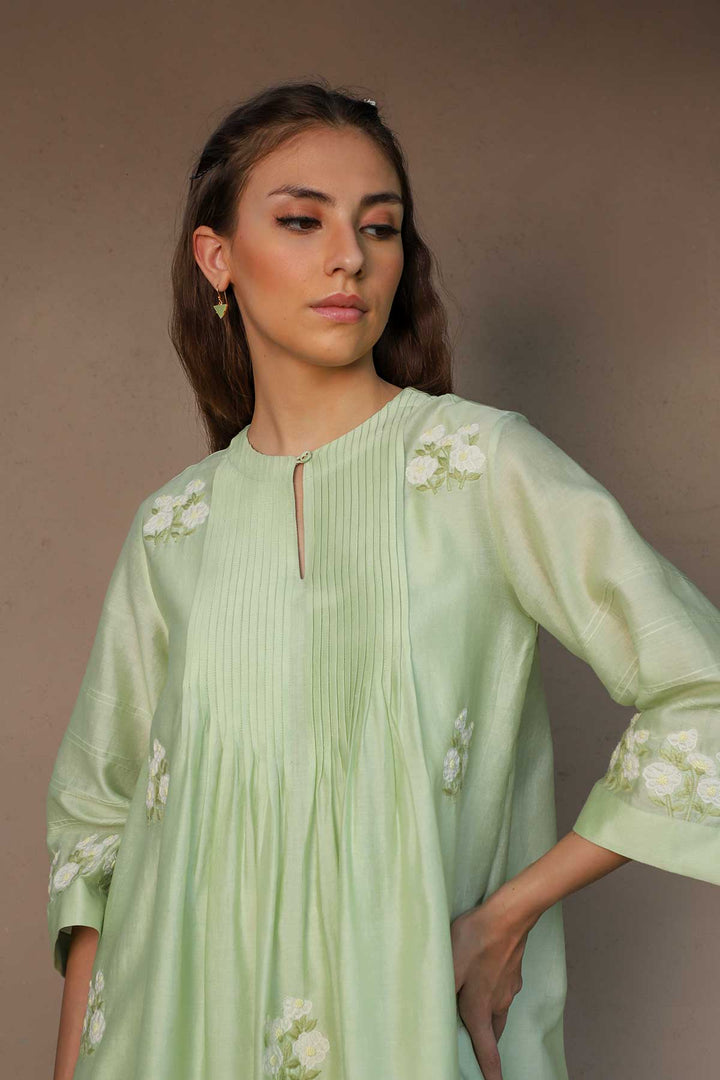 April Pintuck Detail Dress