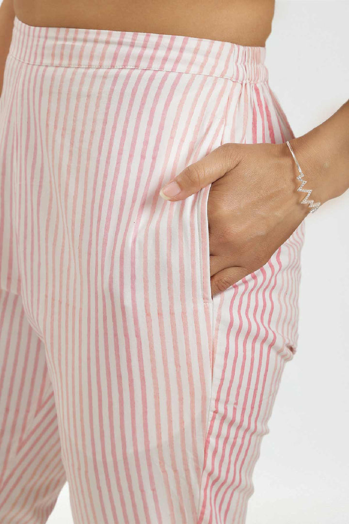 Aria Pink Tapered Pants