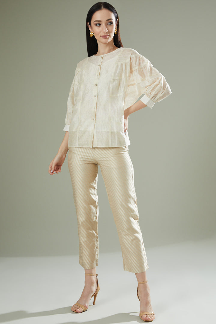 Gilded Button Down Top