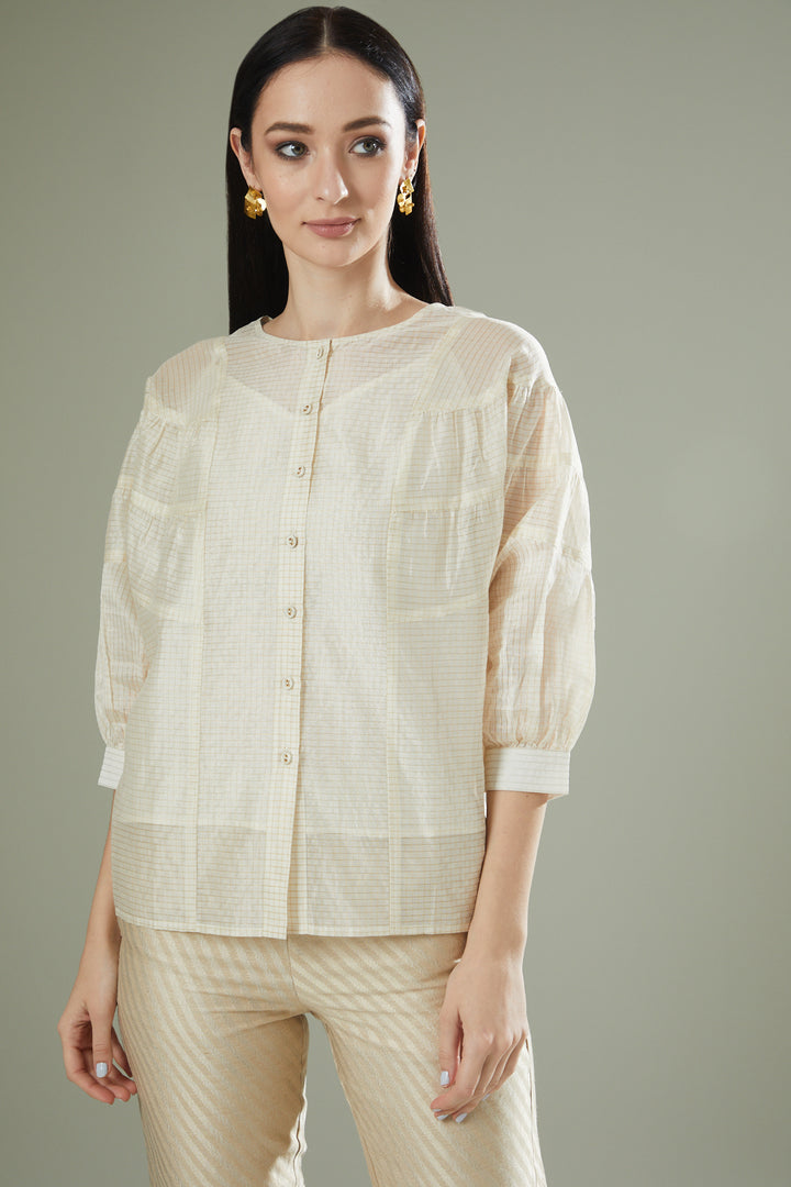 Gilded Button Down Top