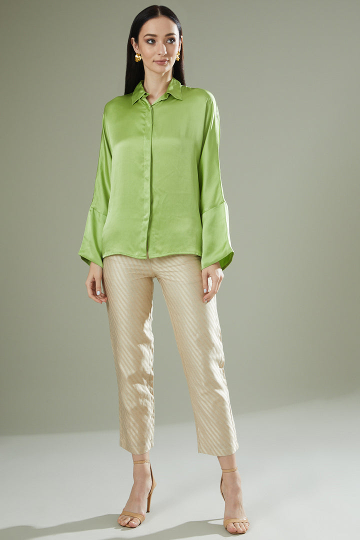 Emerald Fusion Placket Top