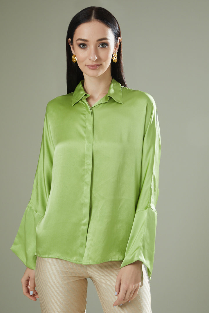 Emerald Fusion Placket Top