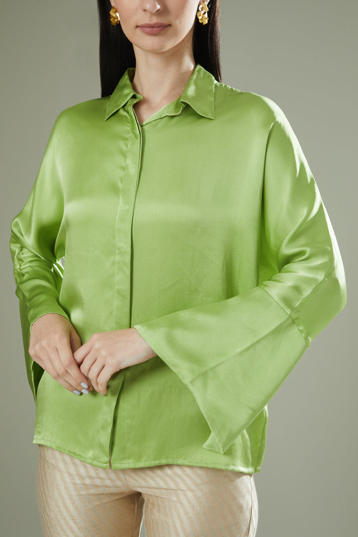Emerald Fusion Placket Top