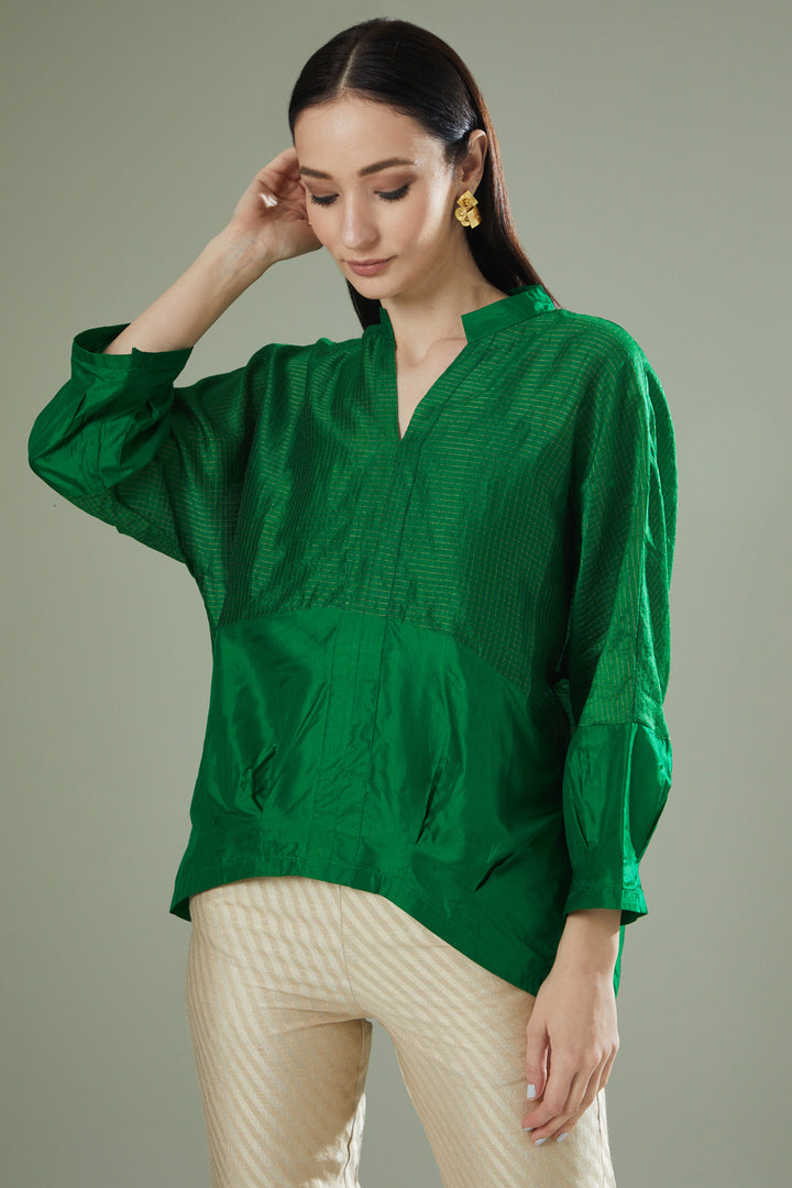 Emerald Fusion V-neck Top