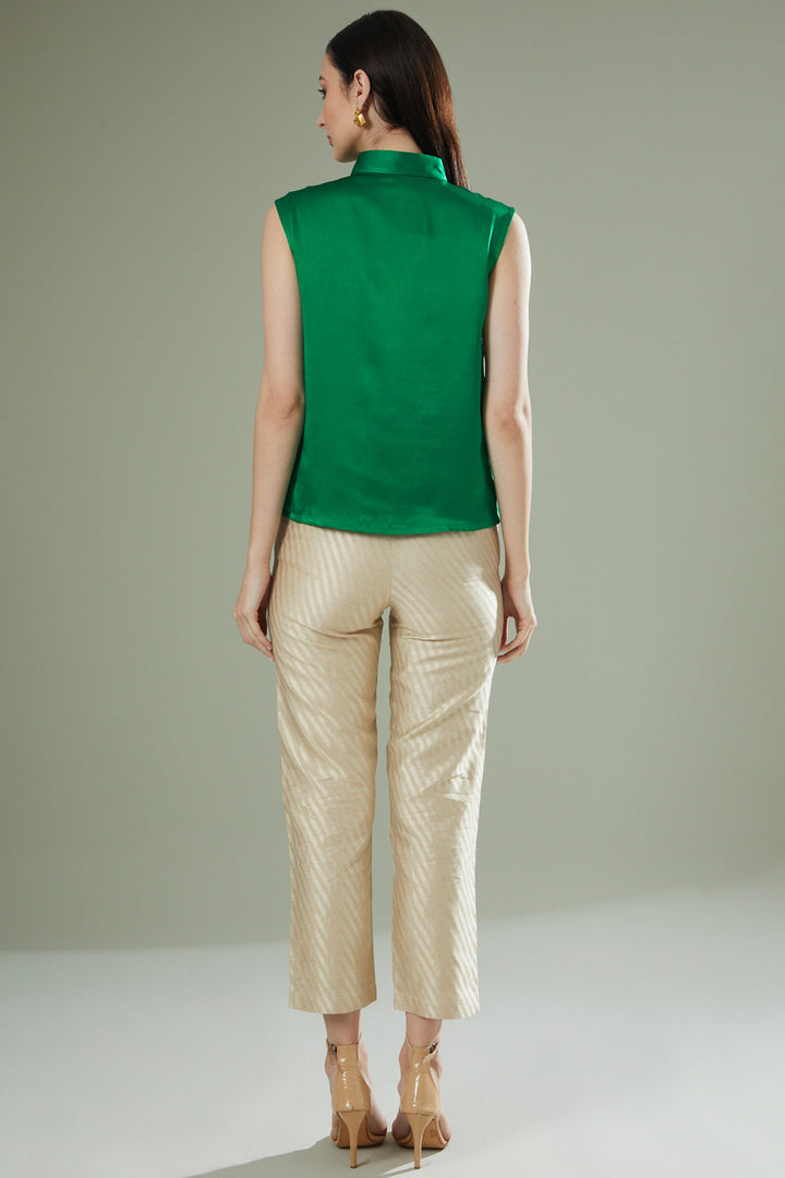 Emerald Fusion Placket Sleeveless Top