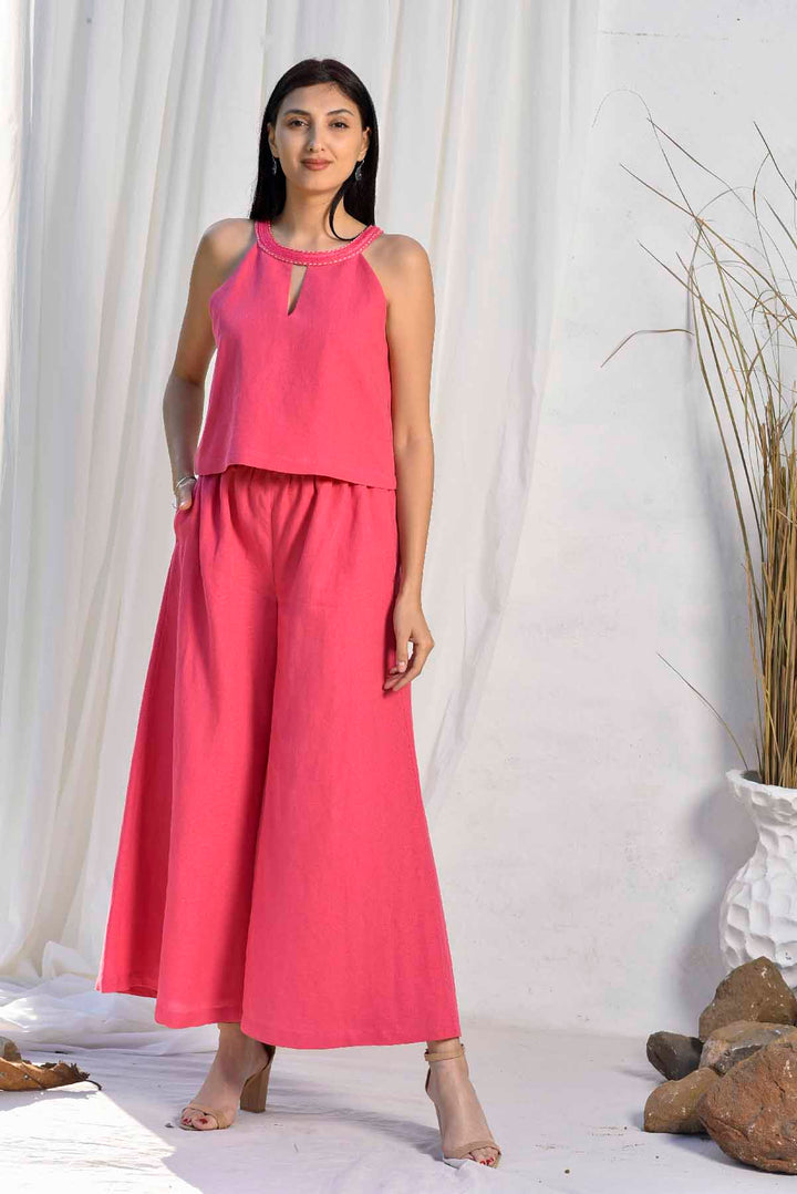 Blush Keyhole Top