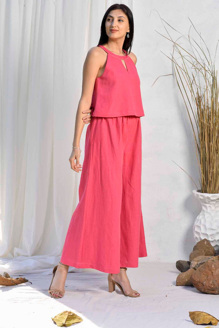 Blush Keyhole Top