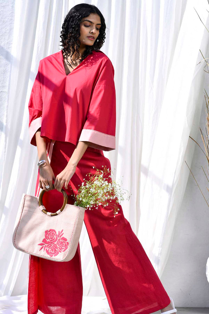Blush Embroidered Bag