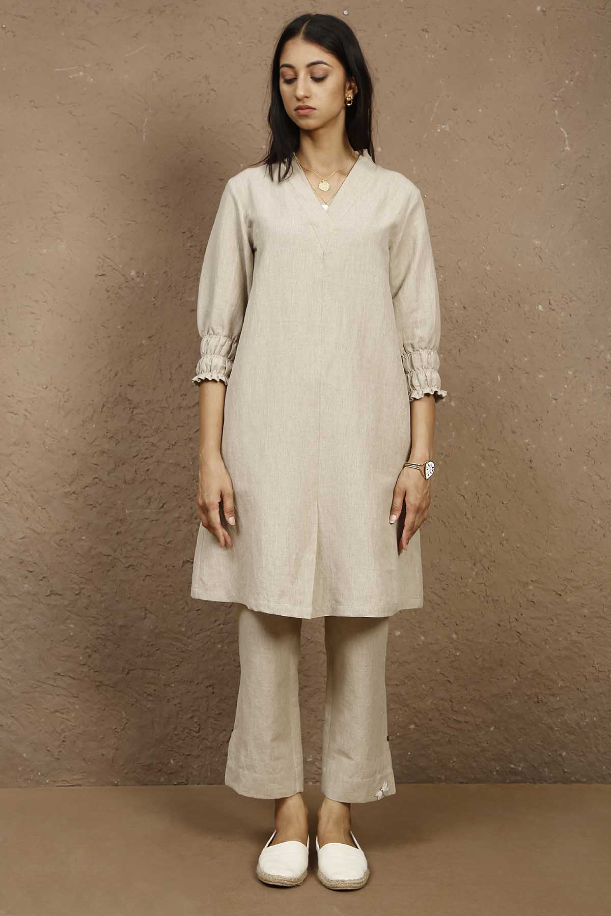 Terra Beige Tunic Co-ord Set