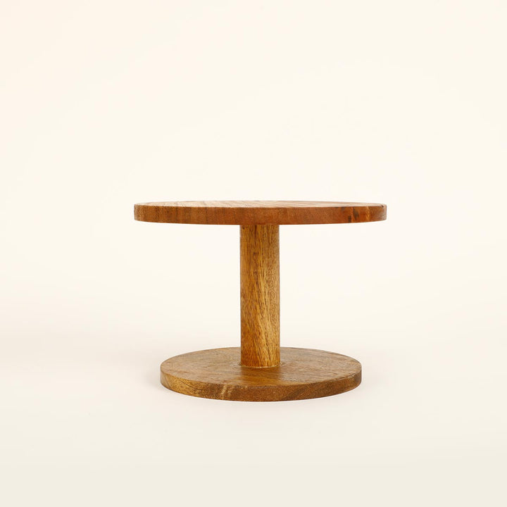 Natural Wood Cake Stand Oval