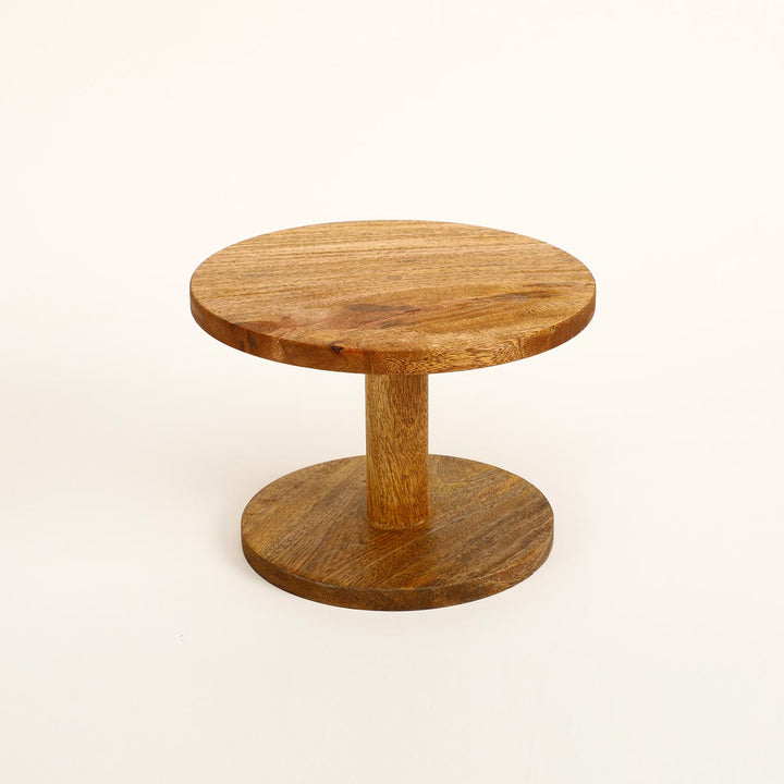 Natural Wood Cake Stand Oval