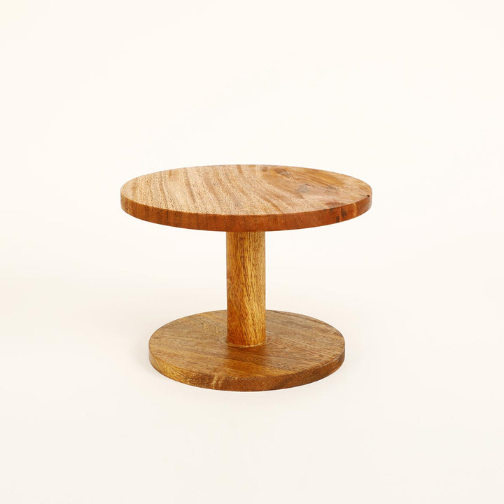 Natural Wood Cake Stand Oval