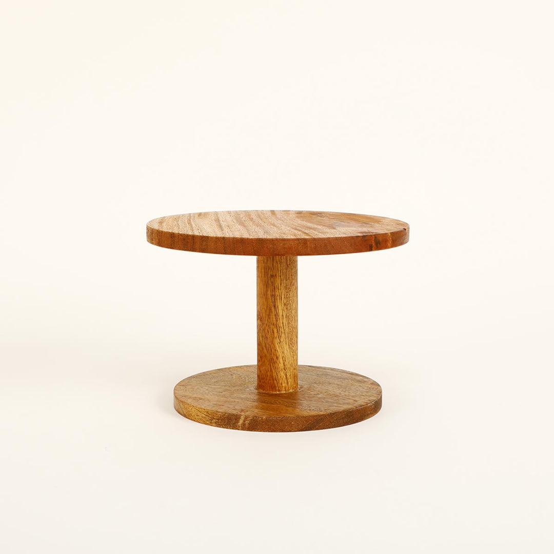 Natural Wood Cake Stand Oval