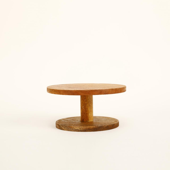 Natural Wood Cake Stand Oval