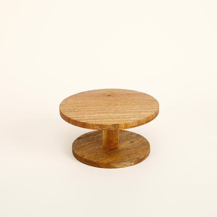 Natural Wood Cake Stand Oval