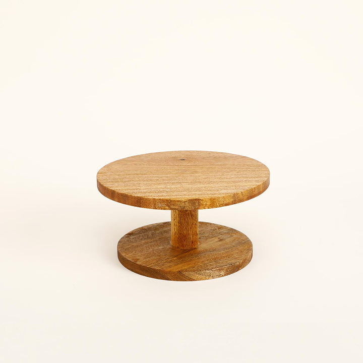 Natural Wood Cake Stand Oval