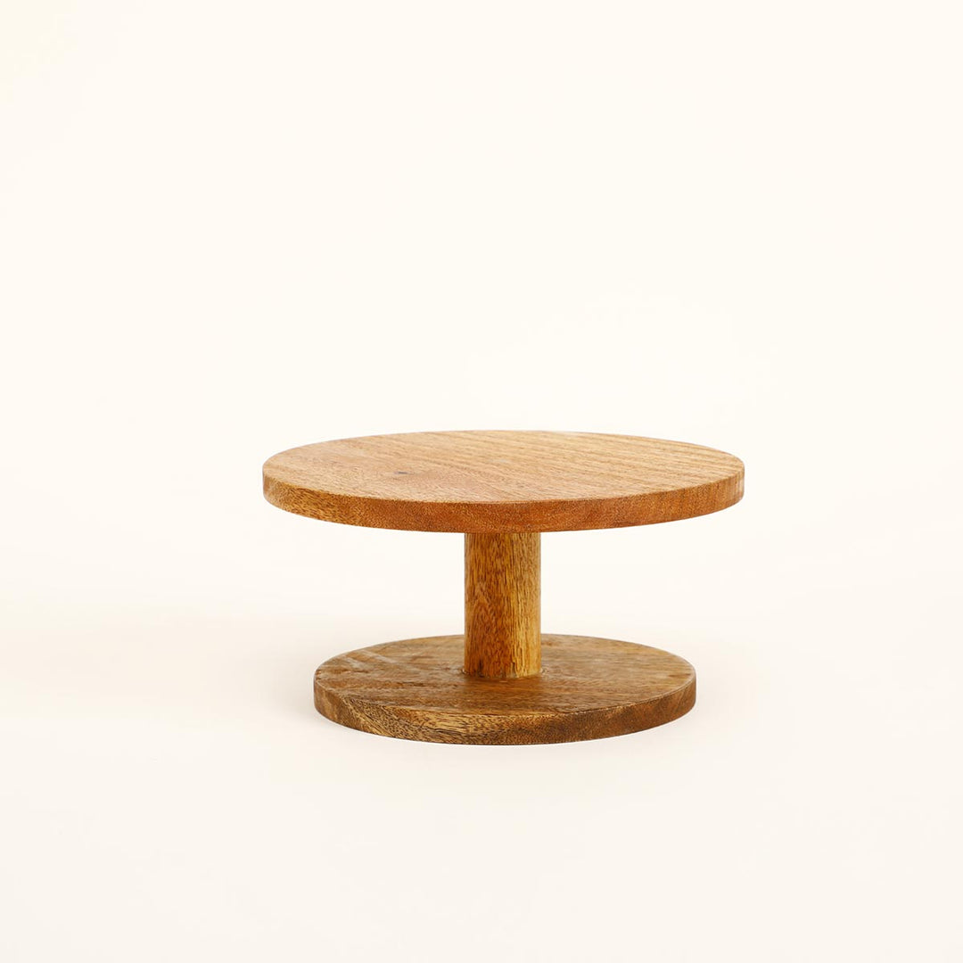 Natural Wood Cake Stand Oval