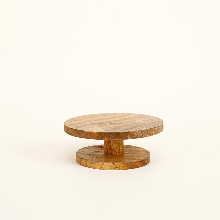 Natural Wood Cake Stand Oval