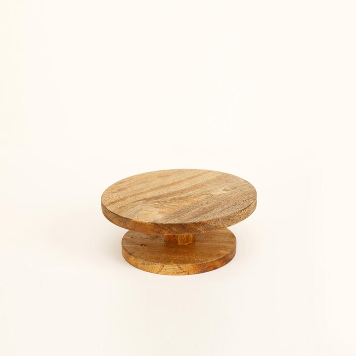 Natural Wood Cake Stand Oval