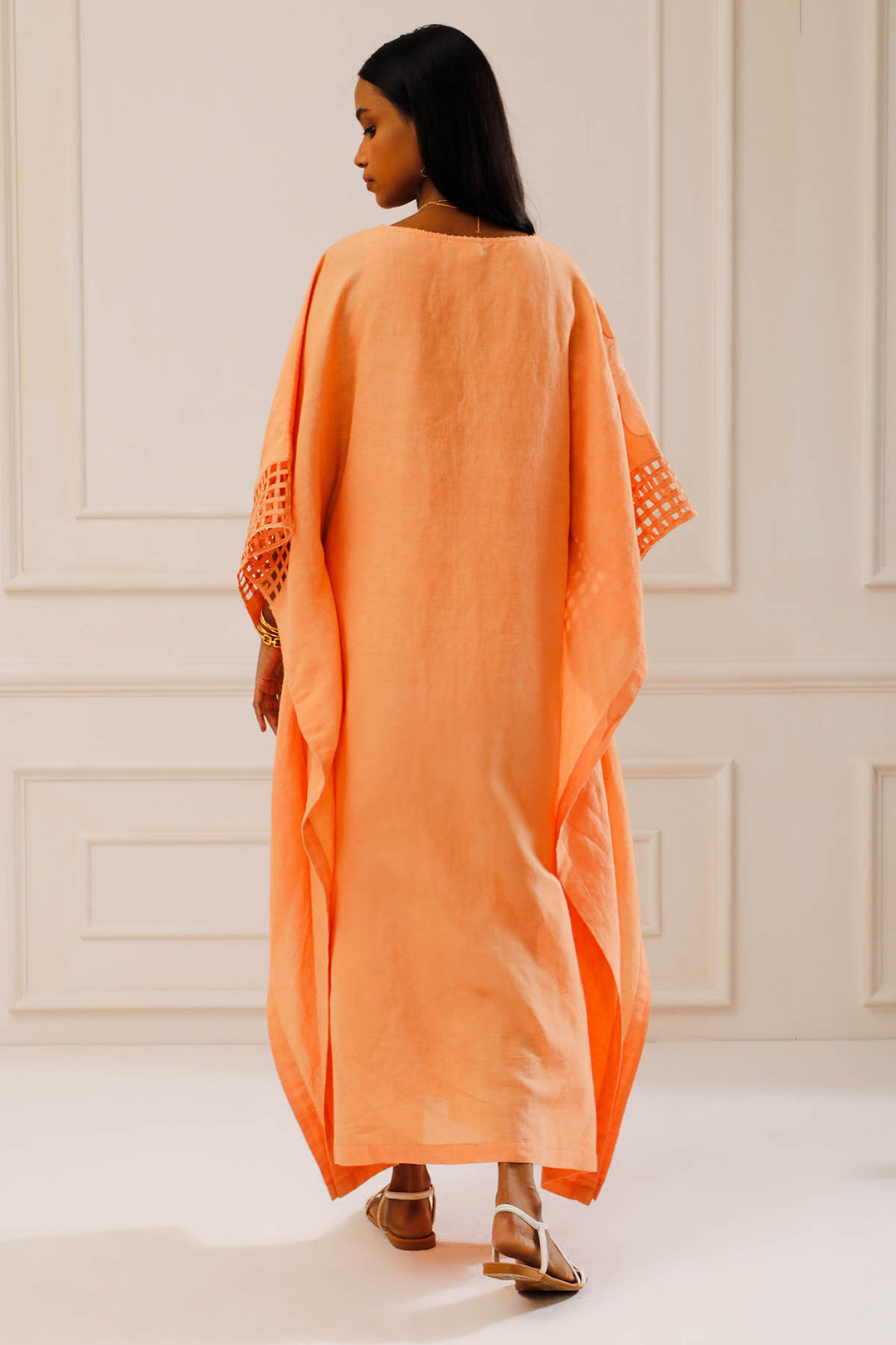 FLEUR TANGERINE KAFTAN