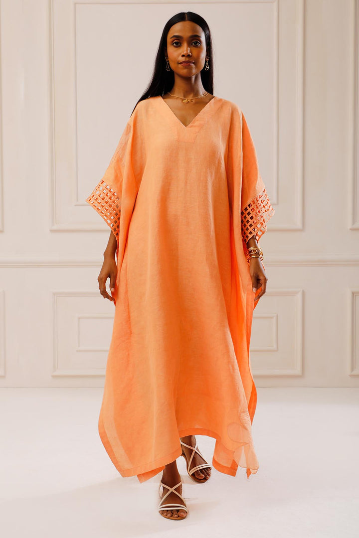 FLEUR TANGERINE KAFTAN